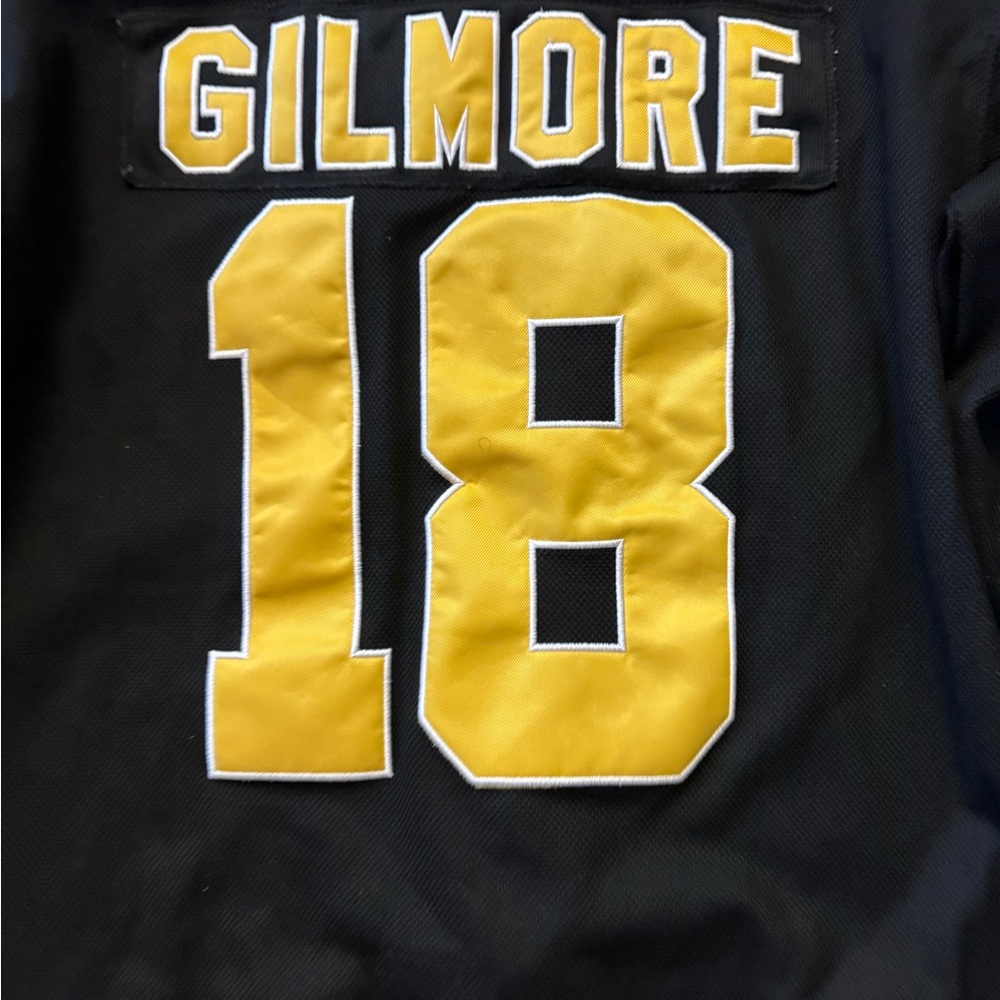 #541 HAPPY GILMORE BOSTON Black and Yellow Hockey Jersey - Picture 12 of 12